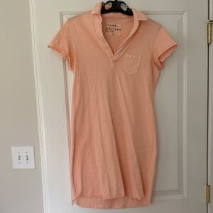 Frank & Eileen Peach Polo Shirt Dress S